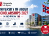 University of Agder Scholarships 2027 in Norway || Funded Opportunities for International Students.