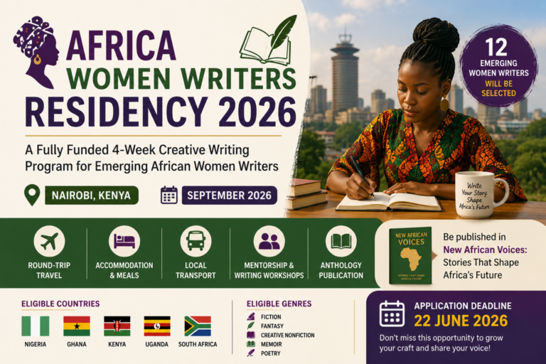 Africa Women Writers Residency 2026 in Kenya || Fully Funded