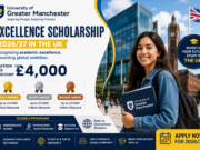 University of Greater Manchester Excellence Scholarship 2026/27 in the UK