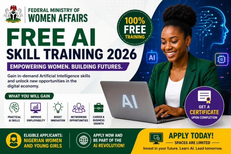 Federal Ministry of Women Affairs Free AI Skill Training 2026 (Free Certificate Programme)