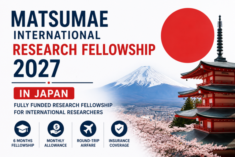 Matsumae International Research Fellowship 2027 in Japan (Fully Funded)