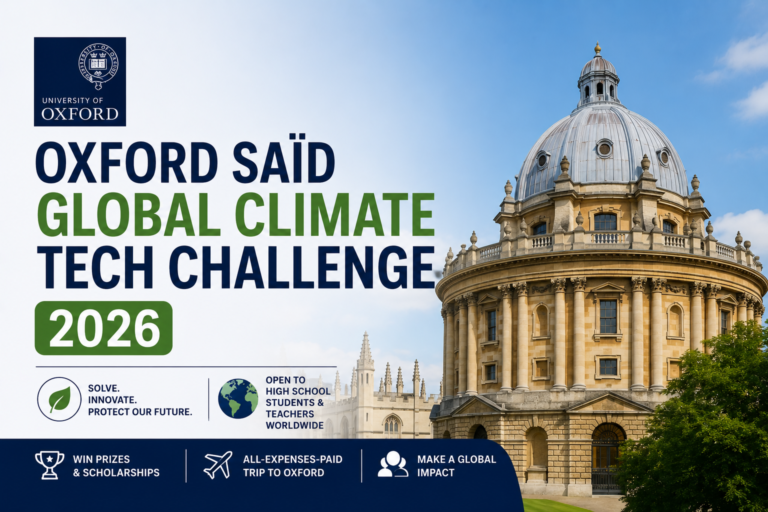 Oxford Saïd Global Climate Tech Challenge 2026 | Fully Funded