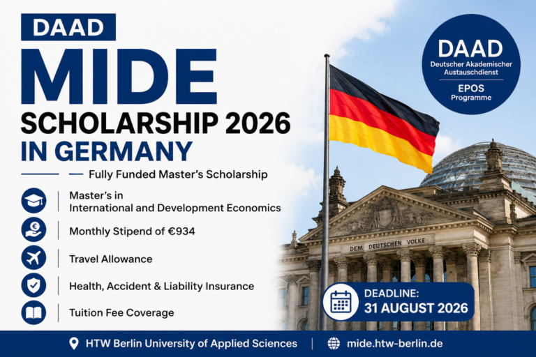 DAAD MIDE Scholarship 2026 in Germany || Fully Funded Master’s Scholarship)