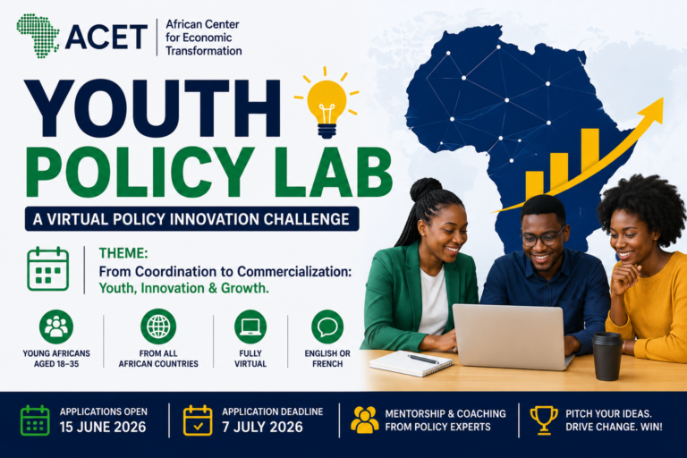 ACET Youth Policy Lab 2026 for Young Africans ||Virtual Policy Innovation Challenge