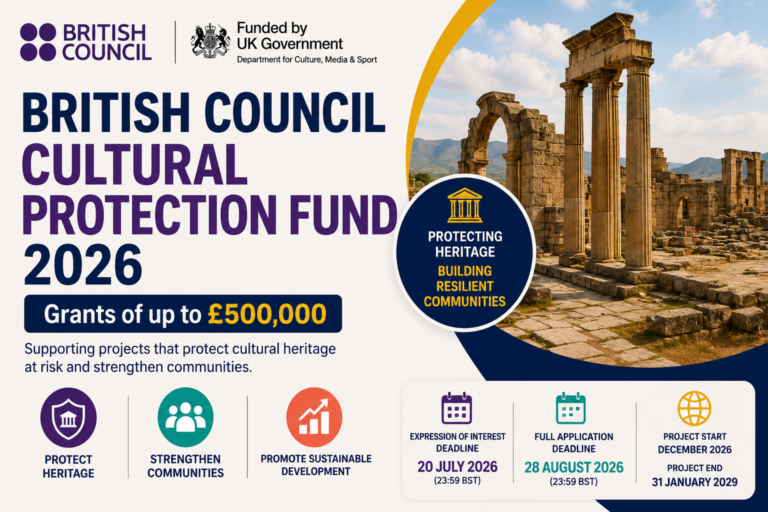 British Council Cultural Protection Fund 2026 || Grants of Up to £500,000