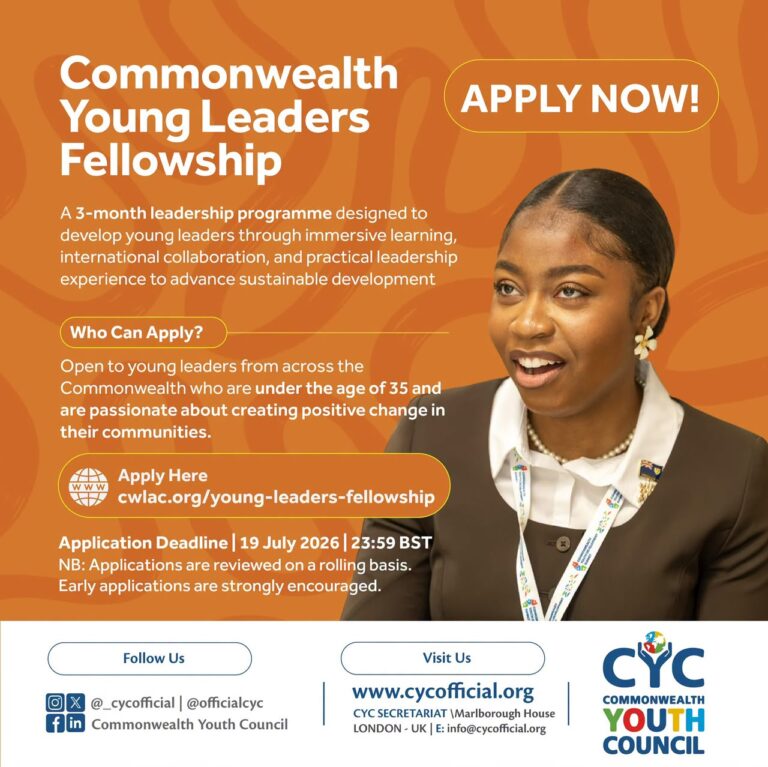 Commonwealth Young Leaders Fellowship 2026 | Fully Funded International Leadership Programme