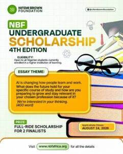 NBF Undergraduate Scholarship 2026 (4th Edition) | Fully Funded for Nigerian University Students
