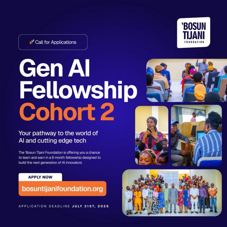 Bosun Tijani Foundation Gen AI Fellowship 2026 (Cohort 2)