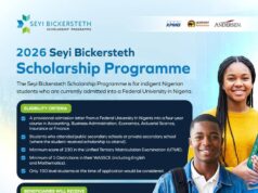 2026 Seyi Bickersteth Scholarship Programme | Fully Funded Support for Nigerian Federal University Students