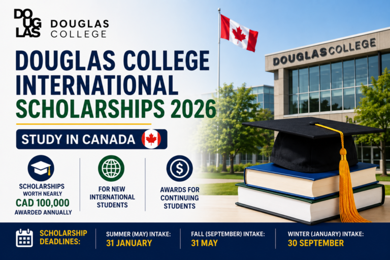 Douglas College International Scholarships 2026 in Canada | Awards Worth Nearly CAD 100,000