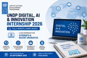 UNDP Digital, AI and Innovation Internship 2026 (Home-Based, Paid)
