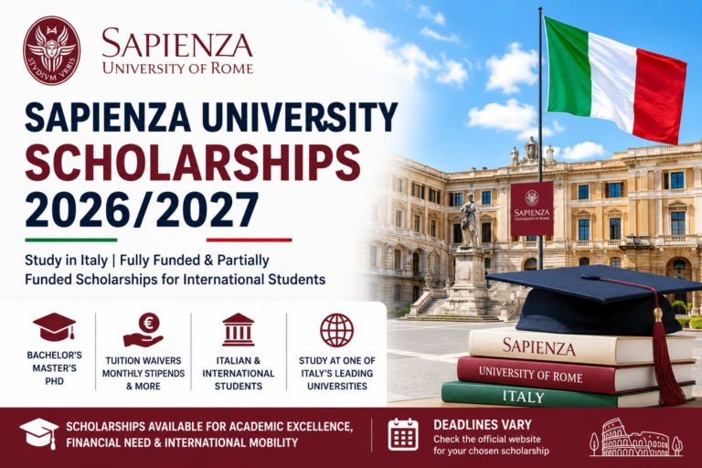 Study in Italy: Sapienza University Scholarships 2026/2027 | Fully Funded Scholarships for International Students