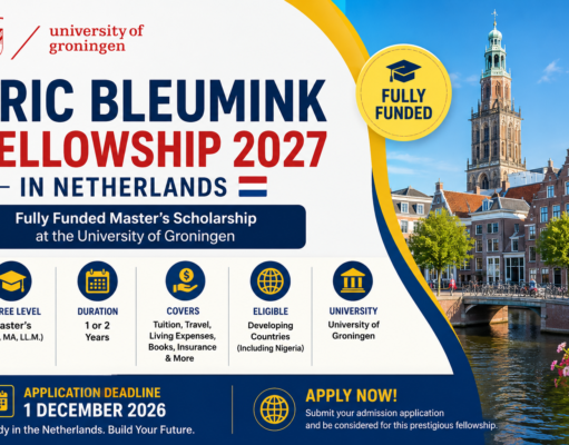 Eric Bleumink Fellowship 2027 in Netherlands | Fully Funded Master’s Scholarship