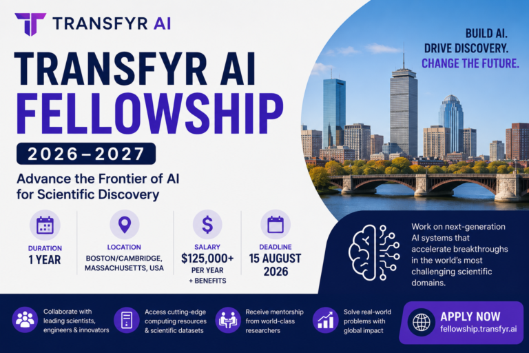 Transfyr AI Fellowship 2026–2027 | Fully Paid Frontier AI for Science Fellowship in Boston, USA