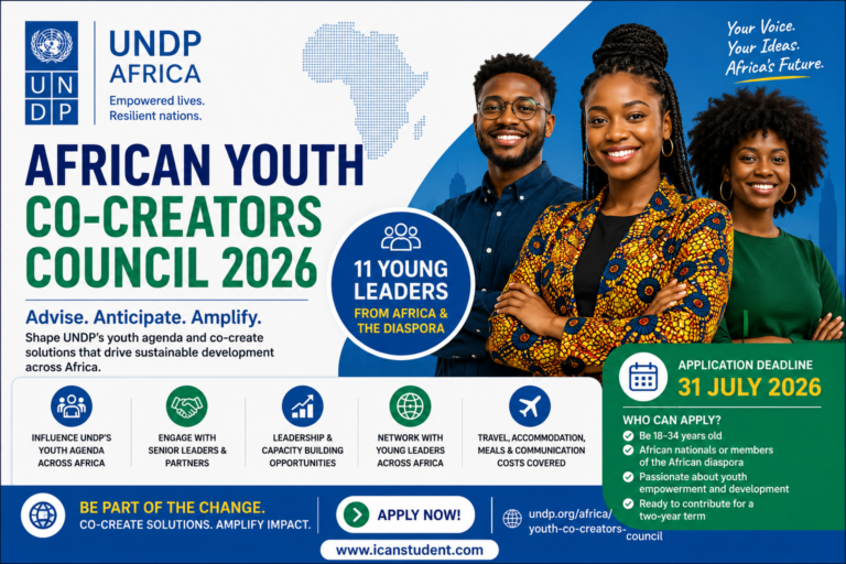 UNDP African Youth Co-Creators Council 2026 | Fully Funded Opportunity for Young African Leaders