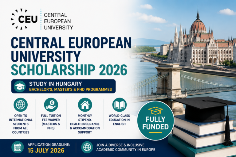 Central European University Scholarship 2026 in Hungary (Fully Funded)