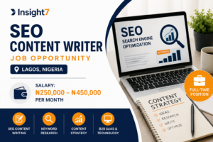 SEO Content Writer Job Opportunity in Lagos, Nigeria (₦250,000 – ₦450,000 Monthly)