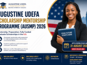 Augustine Udefa Scholarship Mentorship Programme (AUSMP) 2026 | Fully Funded U.S. Graduate Scholarship