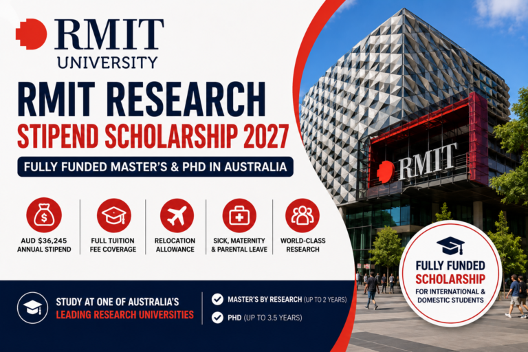 RMIT Research Stipend Scholarship 2027 in Australia | Fully Funded