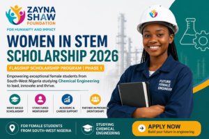 Zayna Shaw Foundation Women in STEM Scholarship 2026