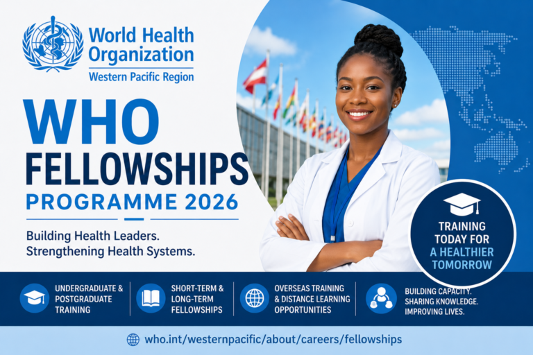 WHO Fellowships Programme 2026 | International Health Training Opportunities for Health Professionals
