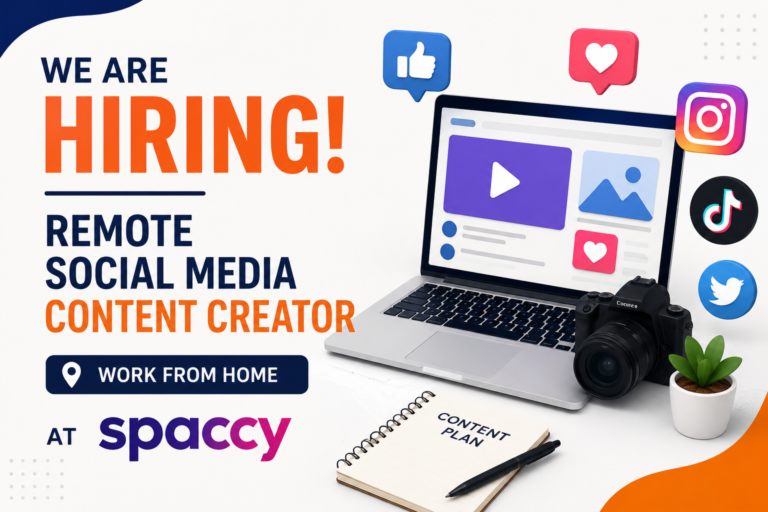 Remote Social Media Content Creator Needed at Spaccy | Work From Home Opportunity