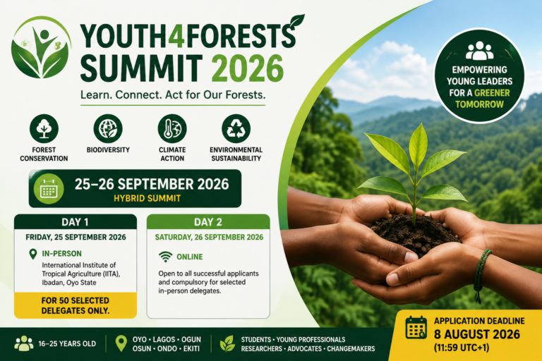 Youth4Forests Summit 2026 | Apply for the Regional Environmental Leadership Summit in Nigeria