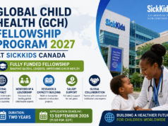Global Child Health (GCH) Fellowship Program 2027 at SickKids Canada | Fully Funded Fellowship