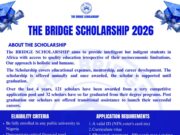 The Bridge Scholarship 2026 | Full Scholarship for Indigent Students in Nigerian Public Universities