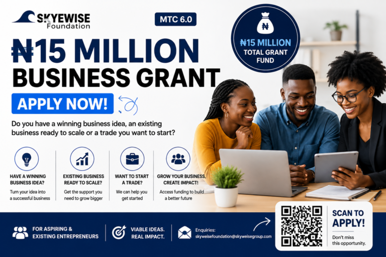 Skyewise Foundation ₦15 Million Business Grant 2026