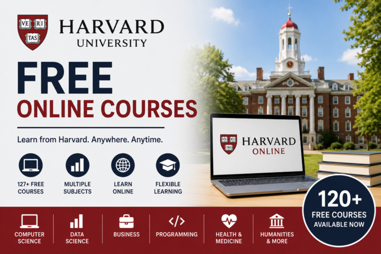 Harvard University Free Online Courses 2026: 120+ Free Courses in Data Science, AI, Business, Programming