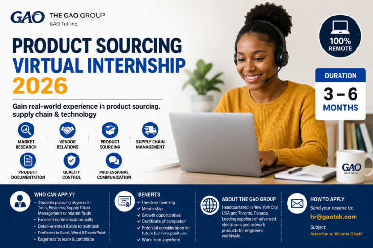 The GAO Group Product Sourcing Virtual Internship 2026