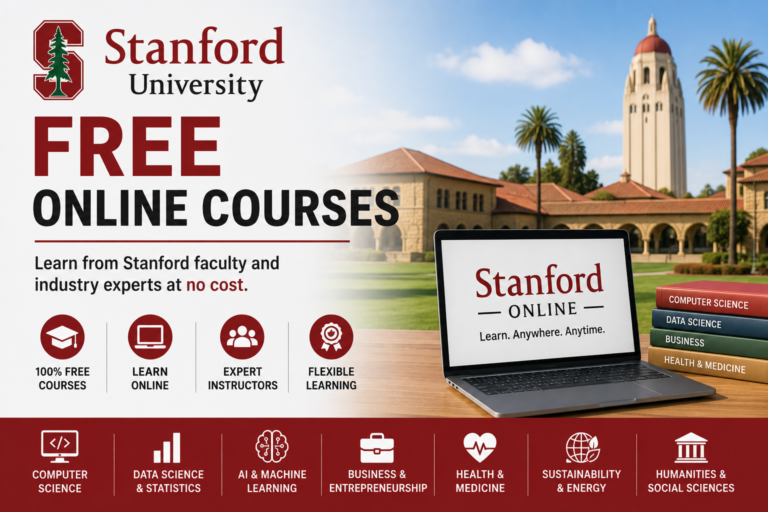 Stanford University Free Online Courses 2026:Fully Funded