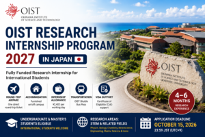 OIST Research Internship Program 2027 in Japan: Fully Funded Research Internship for International Students