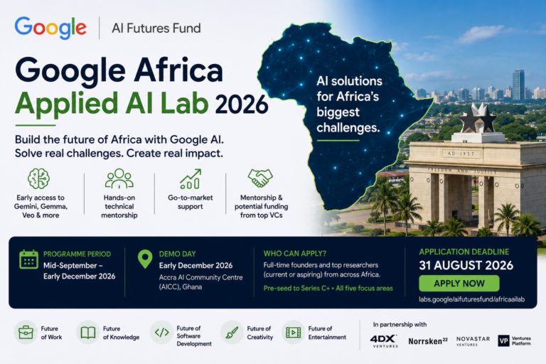 Google Africa Applied AI Lab 2026: Fully Funded
