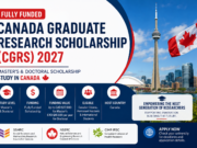 Canada Graduate Research Scholarship (CGRS) 2027 | Fully Funded