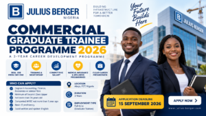Julius Berger Nigeria Commercial Graduate Trainee Programme