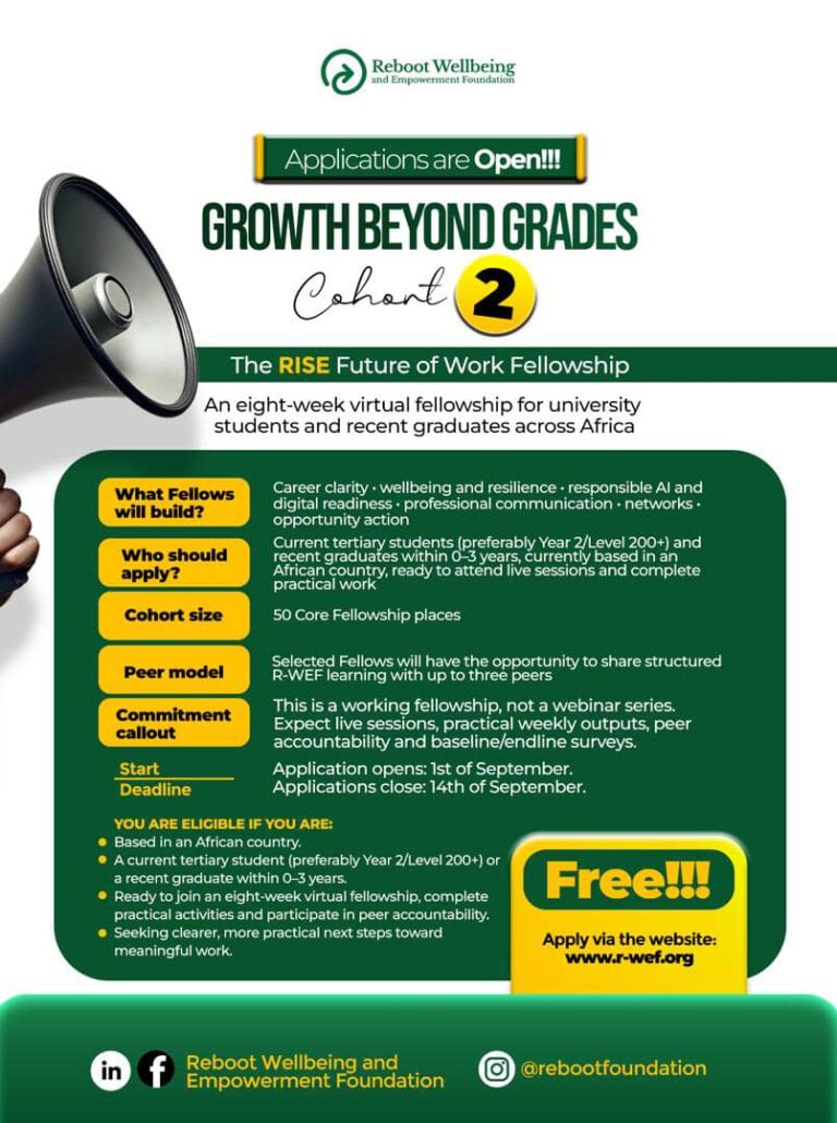 Growth Beyond Grades Cohort 2: RISE Future of Work Fellowship 2026