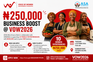 ₦250,000 Business Boost for 10 Women Entrepreneurs at VOW2026