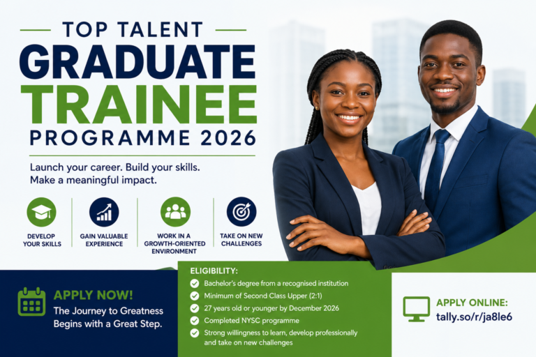 Top Talent Graduate Trainee Programme 2026: Apply Now