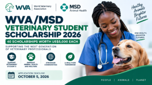 WVA/MSD Veterinary Student Scholarship 2026:Worth US$5,000