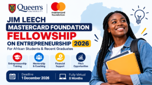 Jim Leech Mastercard Foundation Fellowship on Entrepreneurship