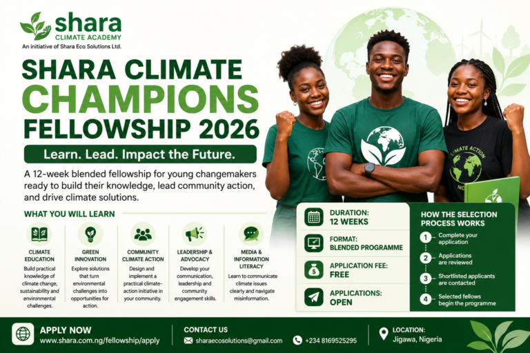 Shara Climate Champions Fellowship 2026
