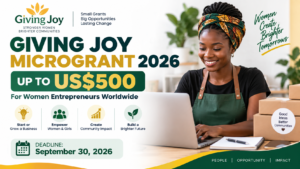 Giving Joy Microgrant 2026: Win $500 Support for Women and Girls