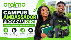 Oraimo Campus Ambassador Program 2026 for Nigerian Undergraduate Students