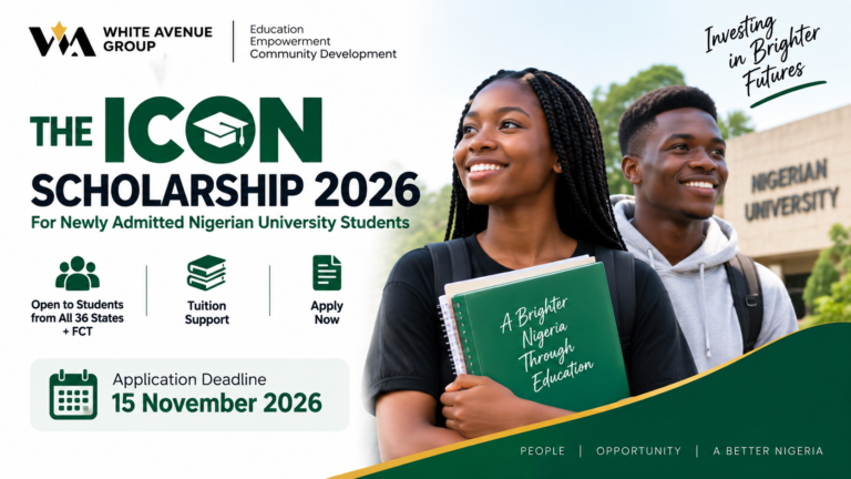 The ICON Scholarship 2026: Tuition Support for Newly Admitted Nigerian University Students