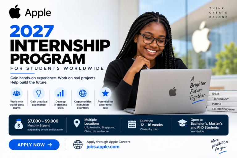2027 Apple Internship Program for Students Worldwide