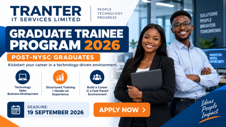 Tranter IT Services Limited Graduate Trainee Program 2026 for Nigerian Graduates