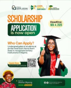 Prince Ukeme Ukpong Education Support Scholarship 2026 for Akwa Ibom Students