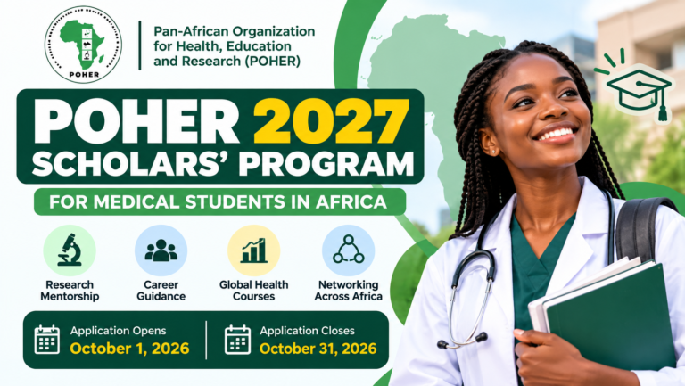 POHER 2027 Scholars’ Program for Medical Students in Africa